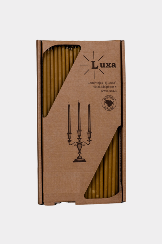 Plonos bičių vaško žvakės (60 vnt.)