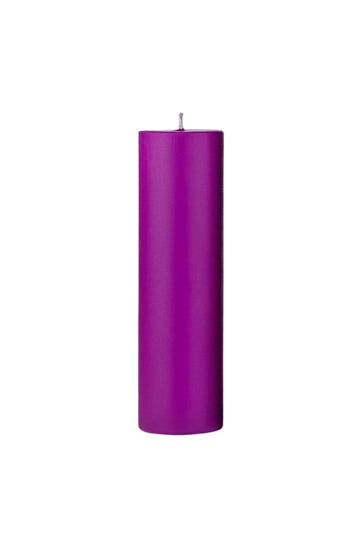 Cilindro formos violetinė žvakė