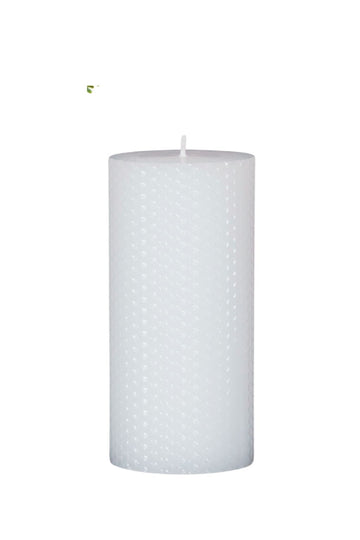 Cilindro formos LED žvakė su ornamentu