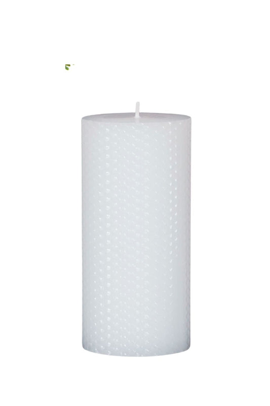 Cilindro formos LED žvakė su ornamentu