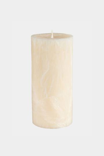 Cilindro formos kvepianti žvakė baltos spalvos, vanilės kvapo (didelė 70/150 mm)