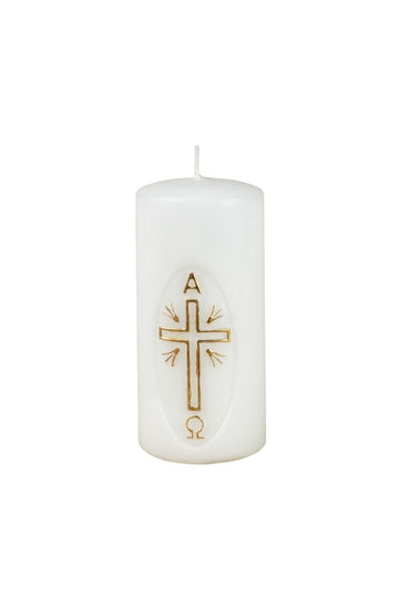 Cilindro formos žvakė su ornamentu (65/140mm)