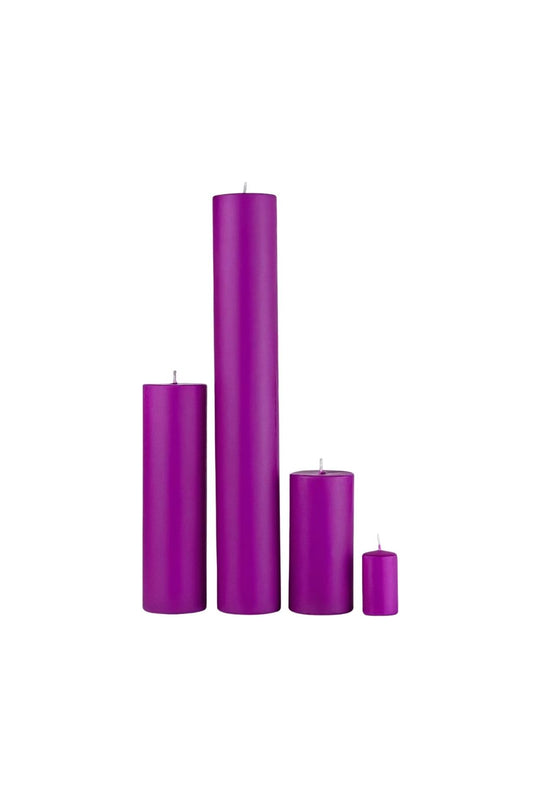 Cilindro formos violetinė žvakė (70/250mm)