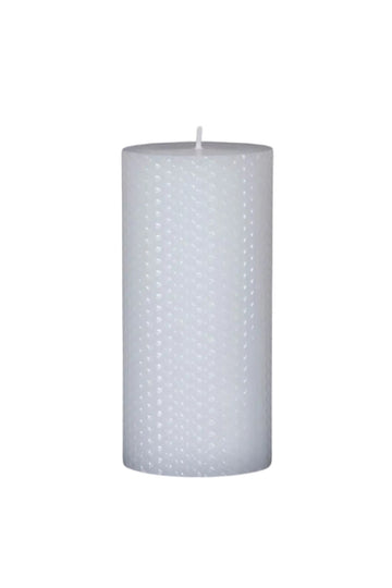 Cilindro formos LED žvakė su ornamentu