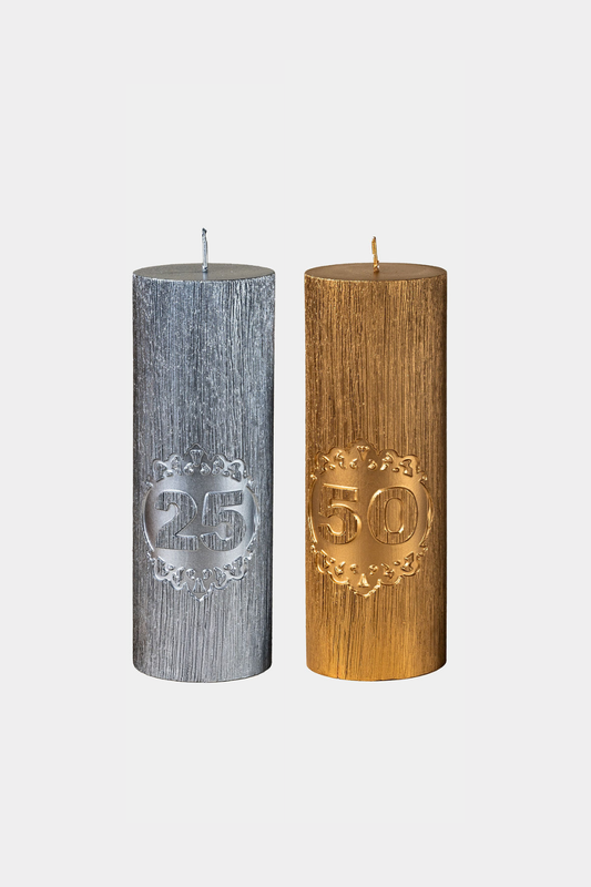 Jubiliejinė žvakė su ornamentu