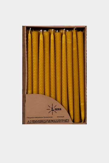 Tradicinės bičių vaško žvakės su ornamentu (20 vnt. / 30 cm)