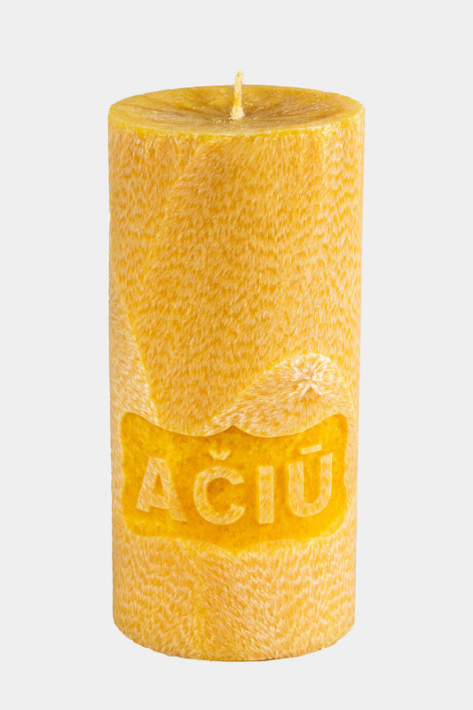 Cilindro formos kvepianti žvakė „Ačiū” 70/150 mm