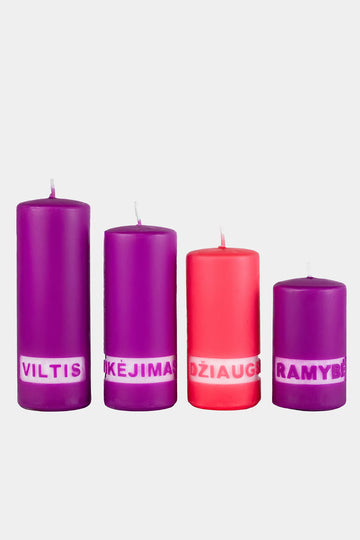 Advento žvakių rinkinys su ornamentu (55/100-160)