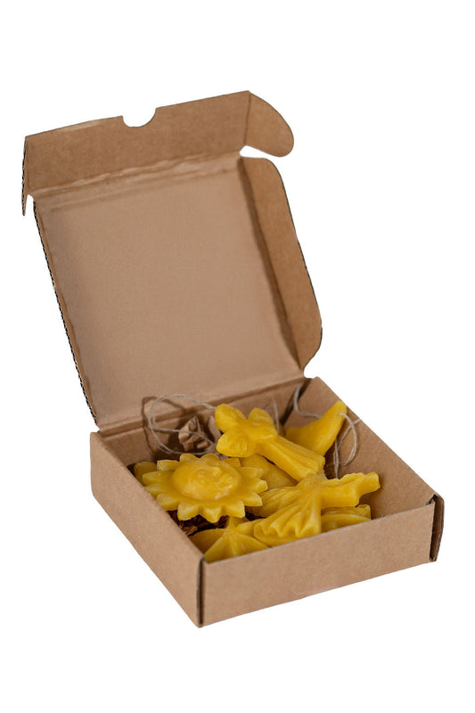 Bičių vaško eglutės žaisliukai