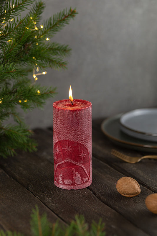 Cilindro formos kvepianti žvakė „Prakartėlė“