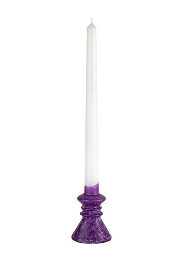 Žvakė "Klasika" balta/violetinė 48 cm (16vnt.)