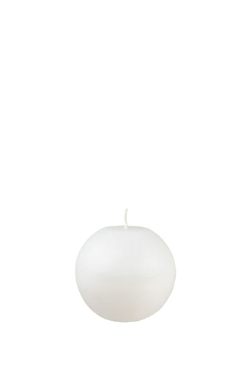 Balta žvakė rutulio formos 6 cm (16 vnt.)