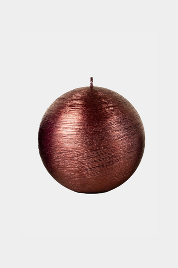 Rutulio formos žvakė su tekstūra, bordo spalvos