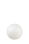 Balta žvakė rutulio formos 12 cm (5 vnt.)