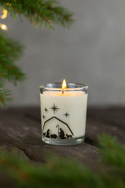 Žvakė stikle „Prakartėlė“