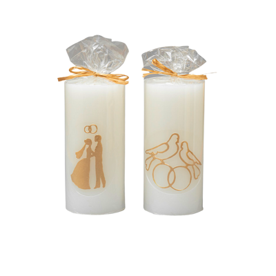 Vestuvinės ir vestuvių metinių žvakės orn A